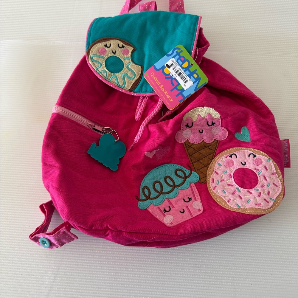Fashion Angels Pink Backpack with Donut and Ice Cream Design